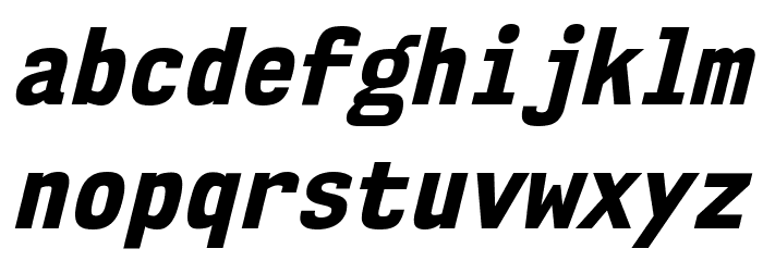 NK57MonospaceScEb-Italic Font LOWERCASE