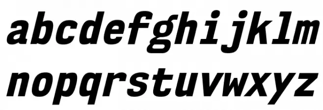 NK57MonospaceScEb-Italic Caratteri MINUSCOLO