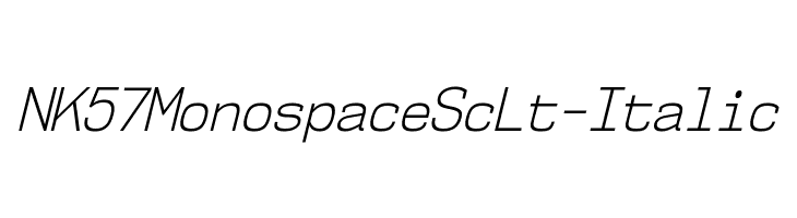 NK57MonospaceScLt-Italic Font