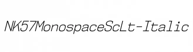 NK57MonospaceScLt-Italic  baixar fontes gratis