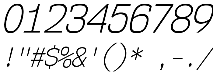 NK57MonospaceScLt-Italic Font OTHER CHARS