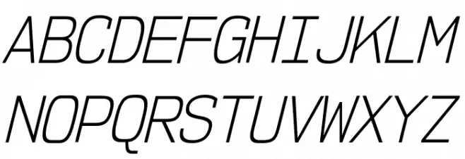 NK57MonospaceScLt-Italic Fonte MAIÚSCULAS