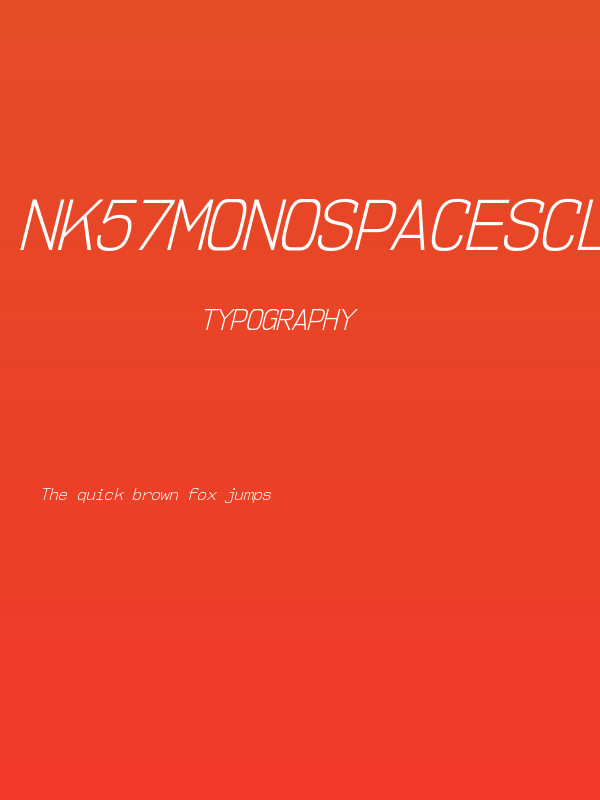 NK57MonospaceScLt-Italic Poster