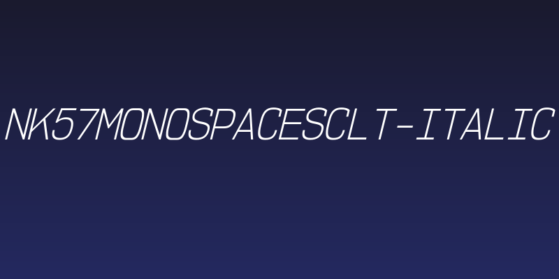 NK57MonospaceScLt-Italic Social Header
