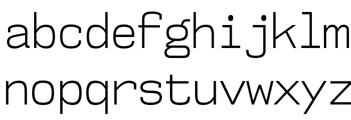 NK57MonospaceScLt-Regular Font LOWERCASE