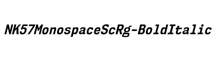 NK57MonospaceScRg-BoldItalic Font