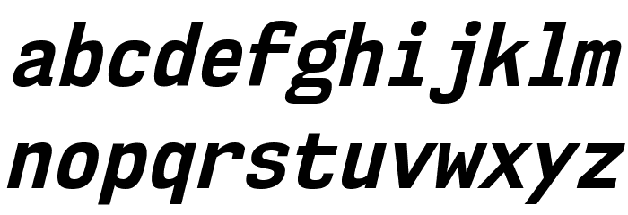 NK57MonospaceScRg-BoldItalic Font LOWERCASE
