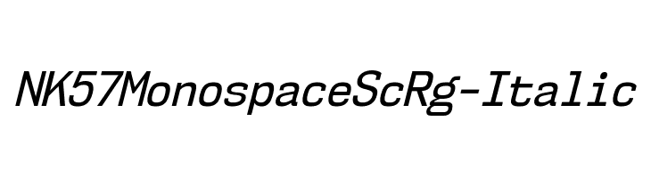 NK57MonospaceScRg-Italic Font