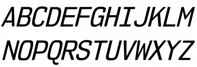 NK57MonospaceScRg-Italic Fuentes MAYÚSCULAS