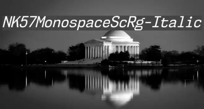 NK57MonospaceScRg-Italic Font examples