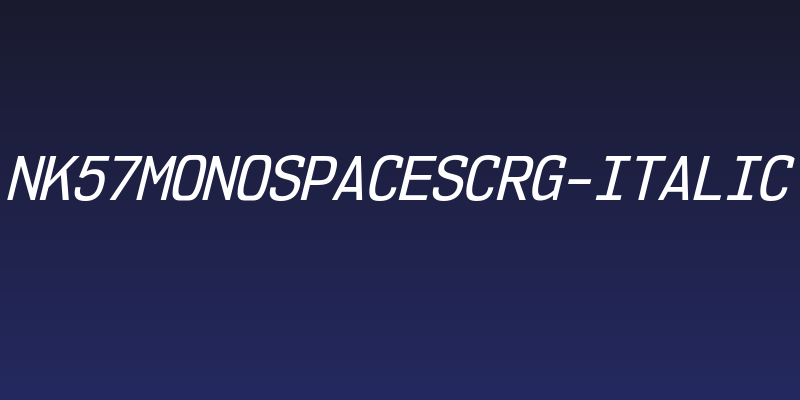 NK57MonospaceScRg-Italic Social Header