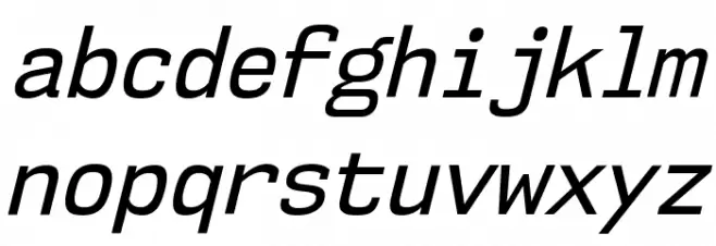 NK57MonospaceScRg-Italic Fuentes MINÚSCULAS