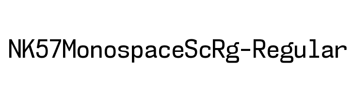 NK57MonospaceScRg-Regular Font