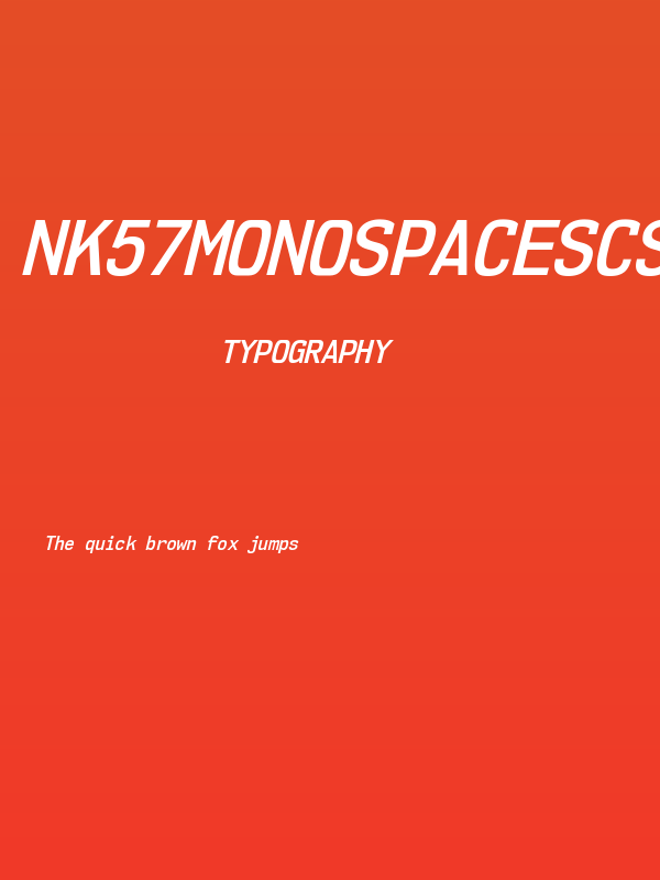 NK57MonospaceScSb-Italic Poster