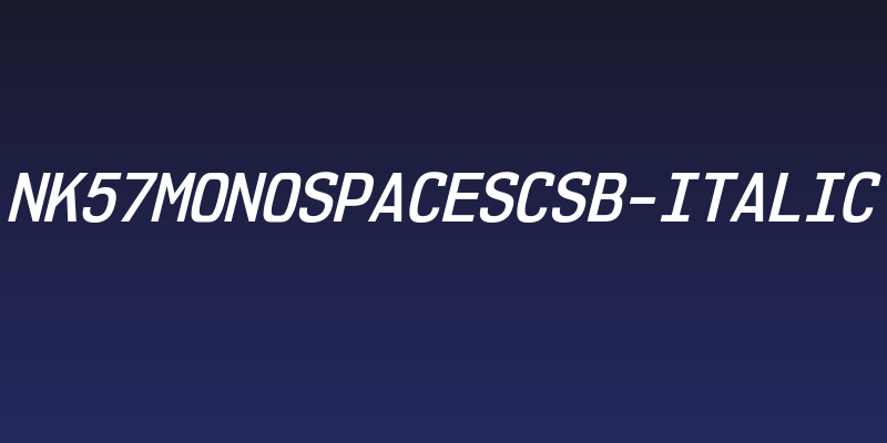 NK57MonospaceScSb-Italic Social Header