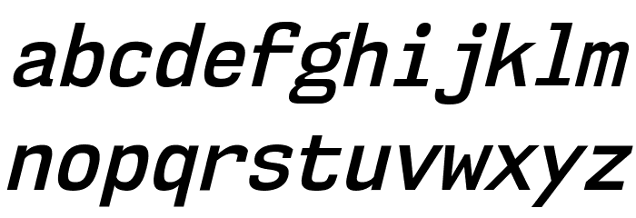 NK57MonospaceScSb-Italic Font LOWERCASE