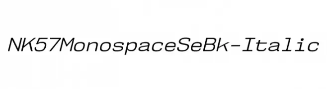 NK57MonospaceSeBk-Italic  Frei Schriftart Herunterladen
