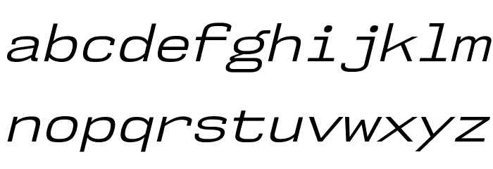 NK57MonospaceSeBk-Italic Font LOWERCASE