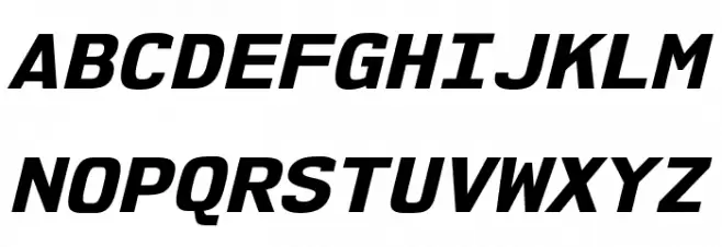 NK57MonospaceSeEb-Italic フォント 大文字