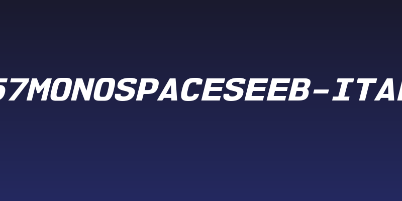 NK57MonospaceSeEb-Italic Social Header