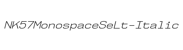 NK57MonospaceSeLt-Italic Font