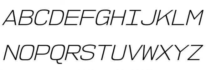 NK57MonospaceSeLt-Italic Шрифта ВЕРХНИЙ
