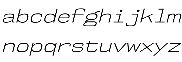 NK57MonospaceSeLt-Italic Font LOWERCASE