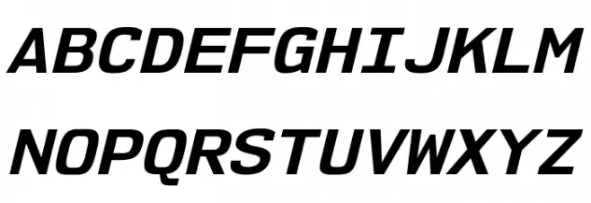 NK57MonospaceSeRg-BoldItalic Font UPPERCASE