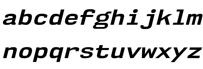 NK57MonospaceSeRg-BoldItalic Font LOWERCASE