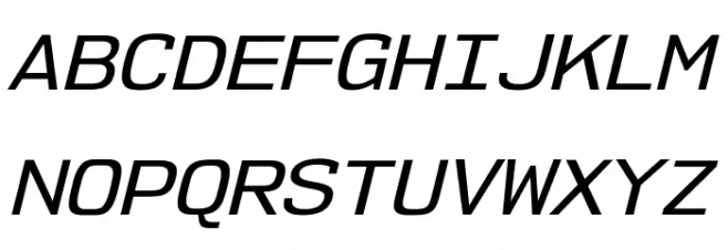 NK57MonospaceSeRg-Italic Fonte MAIÚSCULAS