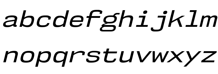 NK57MonospaceSeRg-Italic Font LOWERCASE