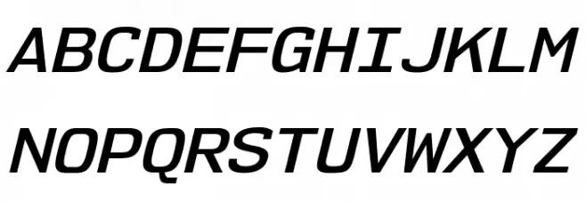 NK57MonospaceSeSb-Italic Caratteri MAIUSCOLE