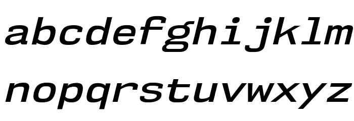 NK57MonospaceSeSb-Italic Font LOWERCASE