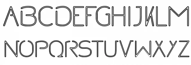 NO Regular - InLine Font Litere mari