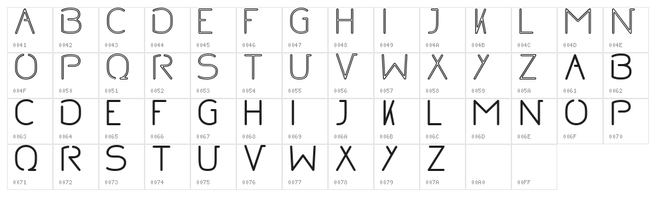 NO Regular - InLine Character Map
