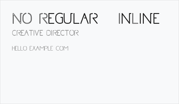 NO Regular - InLine Business Card