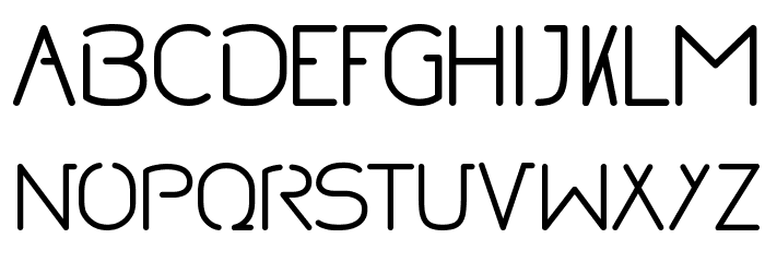 NO Regular - InLine Font LOWERCASE