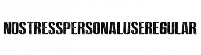 NO STRESS PERSONAL USE Regular  Fuentes Gratis Descargar