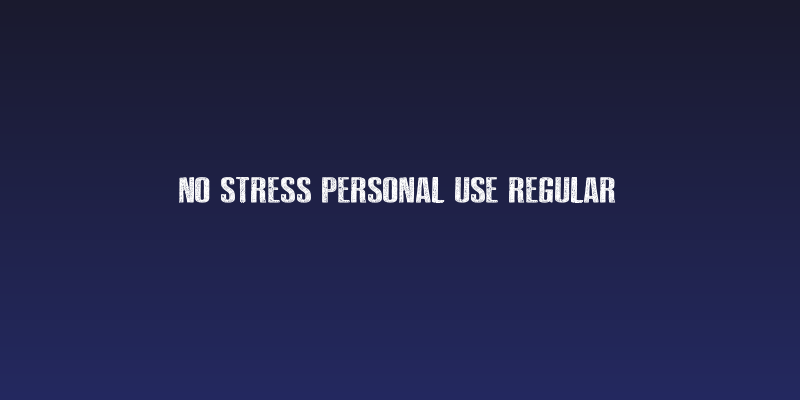 NO STRESS PERSONAL USE Regular Social Header