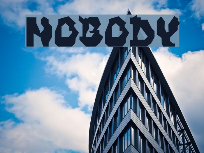 NOBODY Font examples