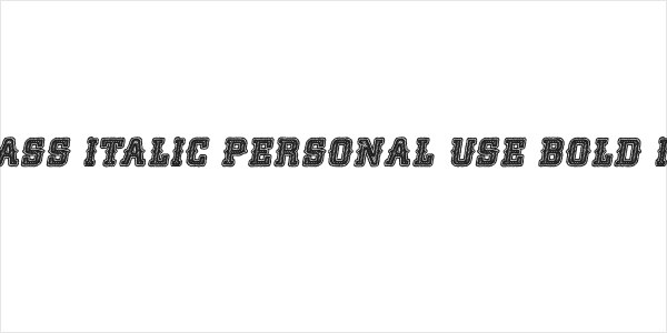NOCLASS ITALIC PERSONAL USE Bold Italic Logo