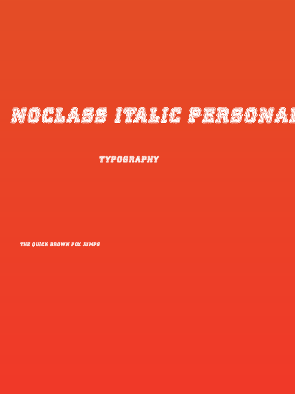 NOCLASS ITALIC PERSONAL USE Bold Italic Poster