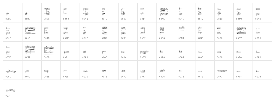 NOCTURNAL-EXPERIENCE Character Map