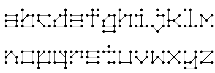 NODES Font LOWERCASE