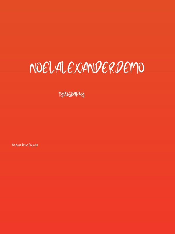 NOELALEXANDER DEMO Poster