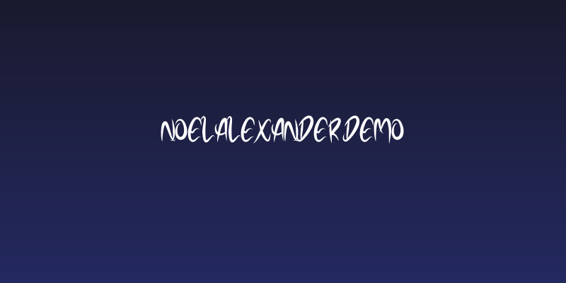 NOELALEXANDER DEMO Social Header