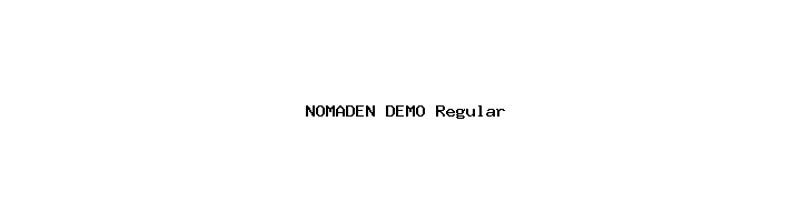NOMADEN DEMO Regular  Descarca Fonturi Gratis