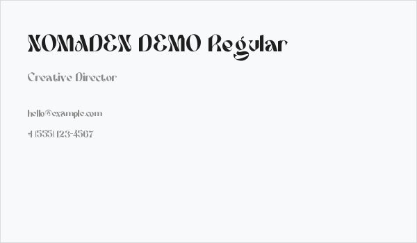 NOMADEN DEMO Regular Business Card