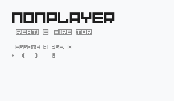 NONPLAYER Business Card