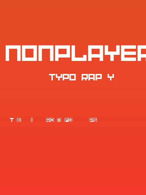 NONPLAYER Poster